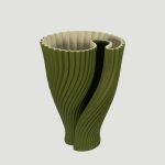 Florero Importado Verde 42cm