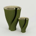 Florero Importado Verde 42cm y 31cm - 25000