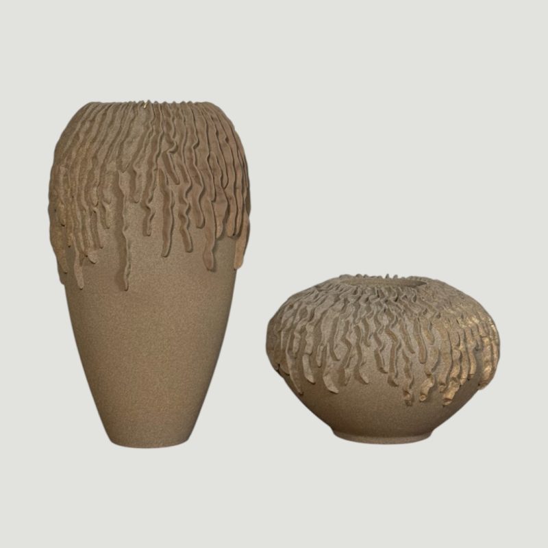 Florero importado Café 42cm y 19cm