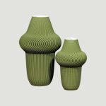 Florero Importado Verde 35cm y 25cm