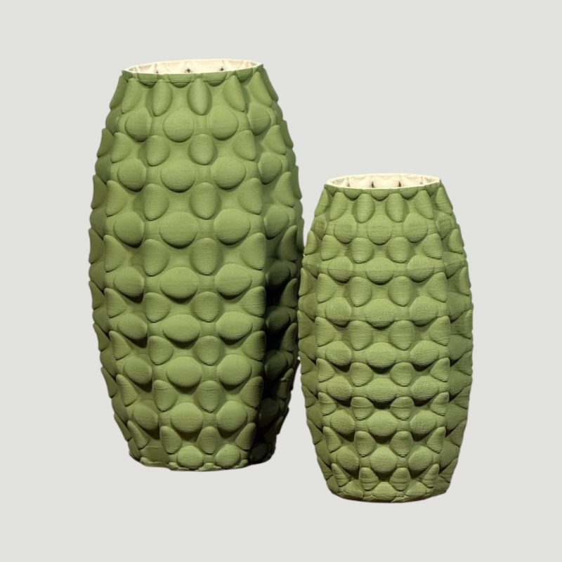 Florero Importado Verde 37cm y 30cm