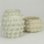 Florero importado Blanco 25cm y 20cm